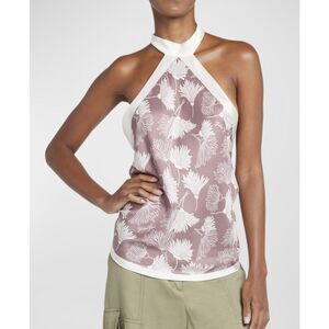Golden Goose Journey Leya Silk Self-Tie Halter Top One Size